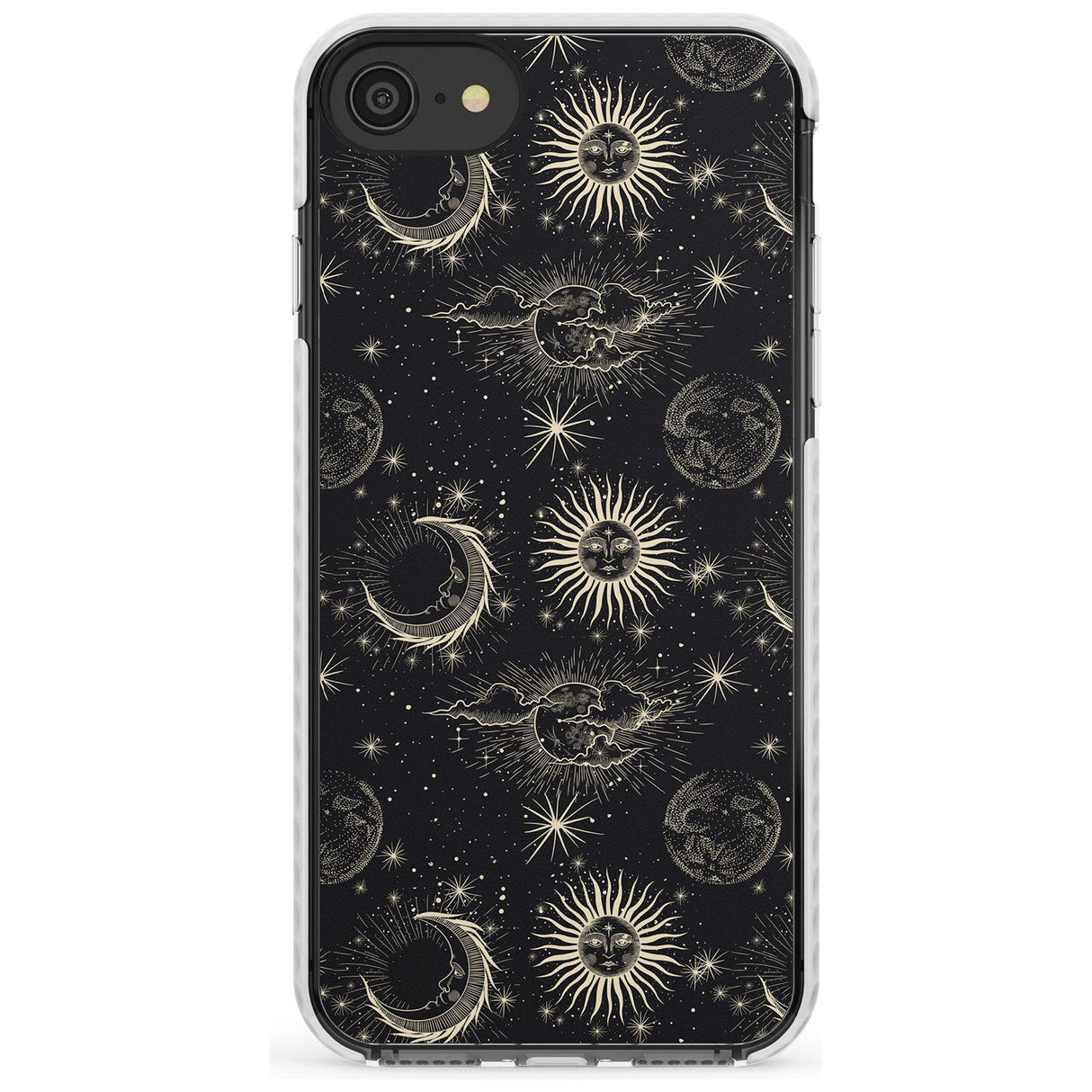 Large Suns, Moons & Clouds Slim TPU Phone Case for iPhone SE 8 7 Plus