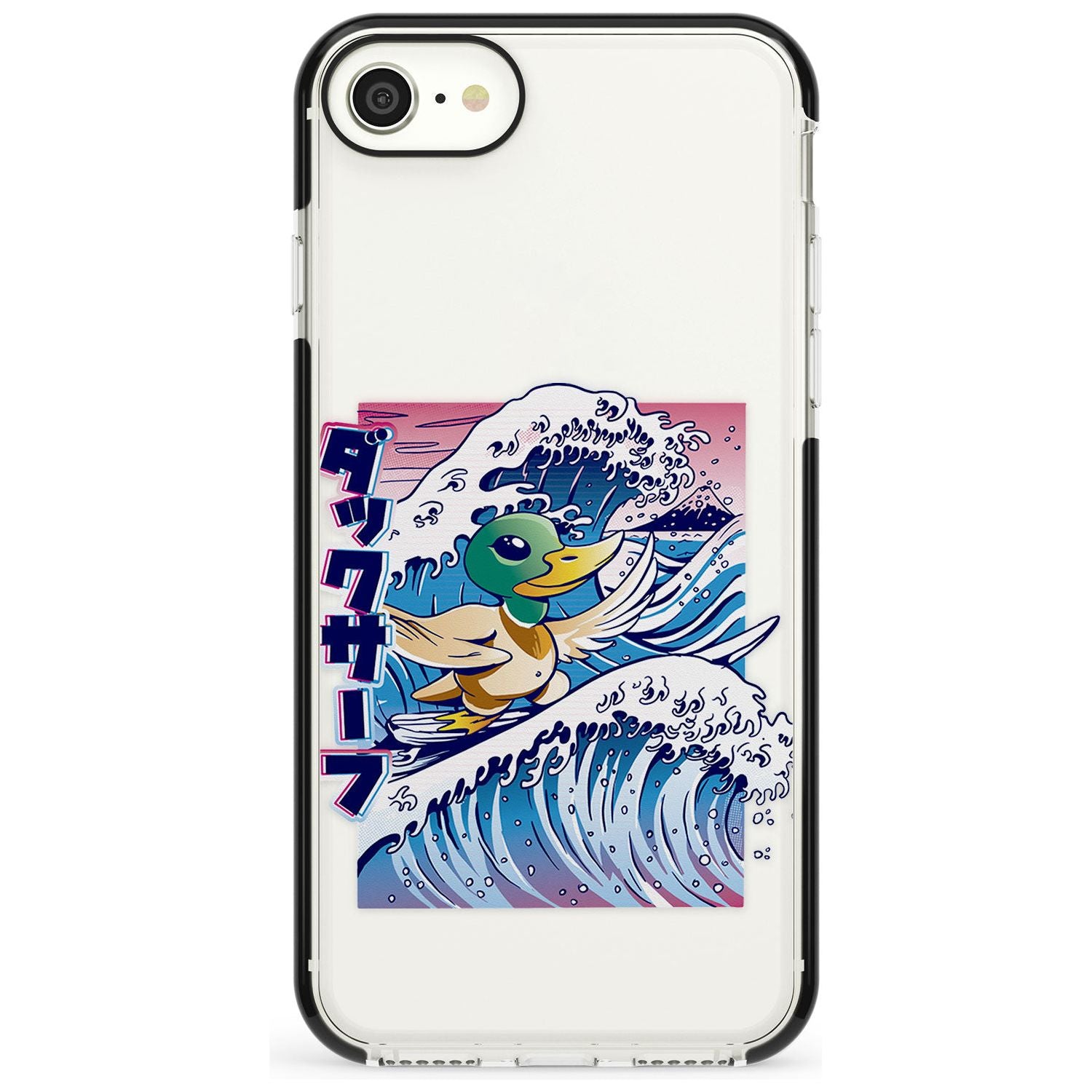 Duck Surf Black Impact Phone Case for iPhone SE 8 7 Plus