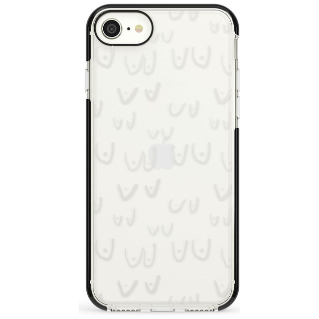 Boob Pattern (White) Pink Fade Impact Phone Case for iPhone SE 8 7 Plus