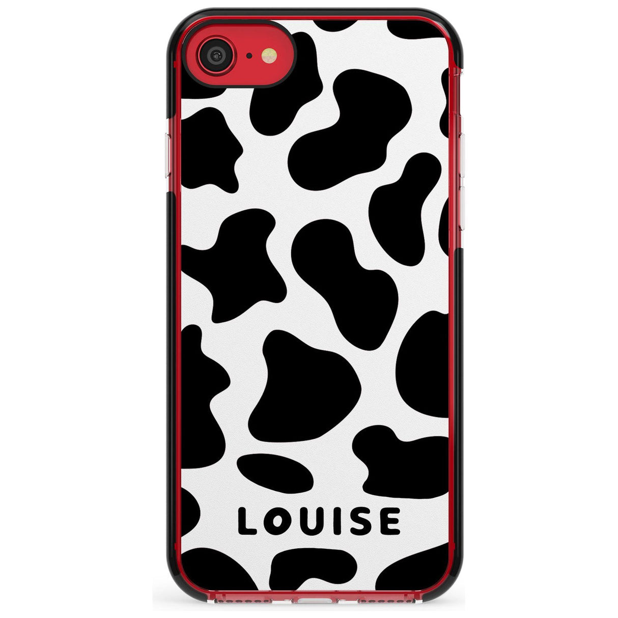 Custom Cow Print Pink Fade Impact Phone Case for iPhone SE 8 7 Plus