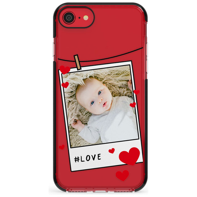 Love Instant Film Pink Fade Impact Phone Case for iPhone SE 8 7 Plus