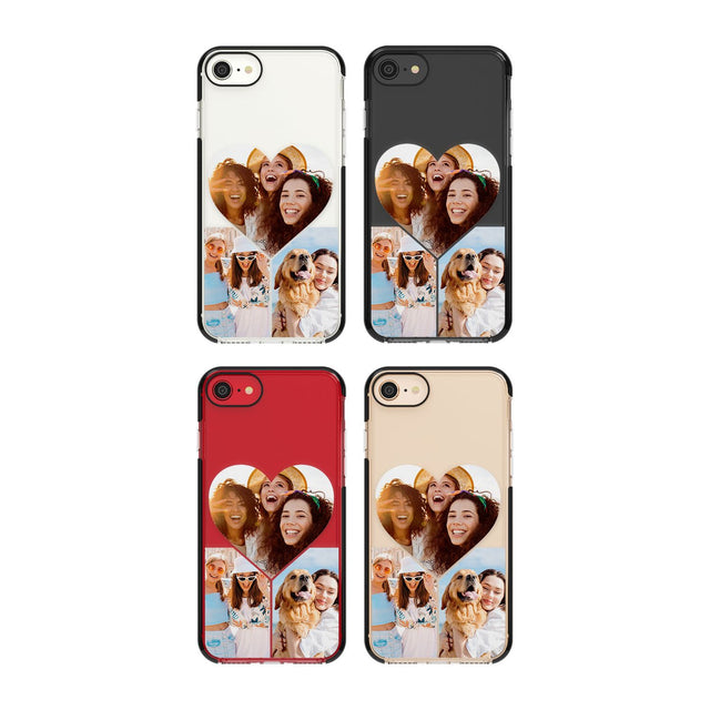 Personalised Heart Photo Grid Phone Case for iPhone SE