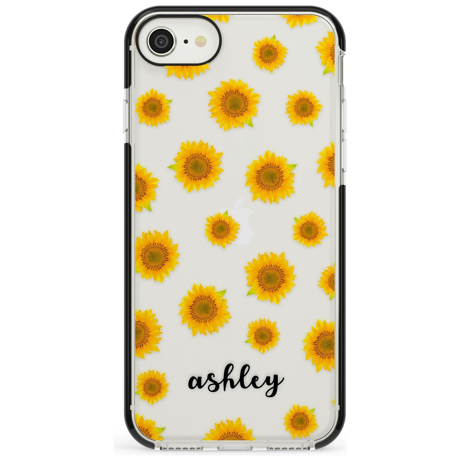 Sunflowers & Cursive iPhone Case  Black Impact Custom Phone Case - Case Warehouse