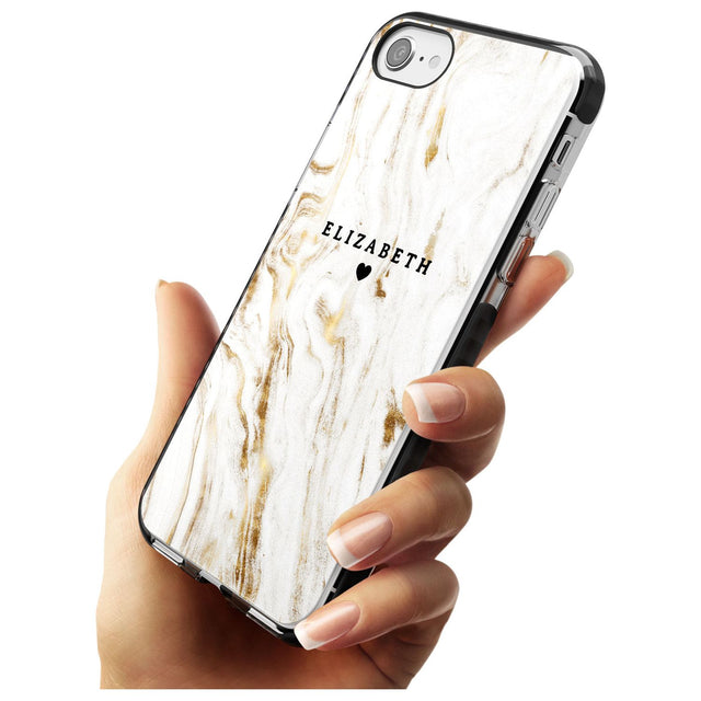White & Gold Swirl Marble iPhone Case   Custom Phone Case - Case Warehouse