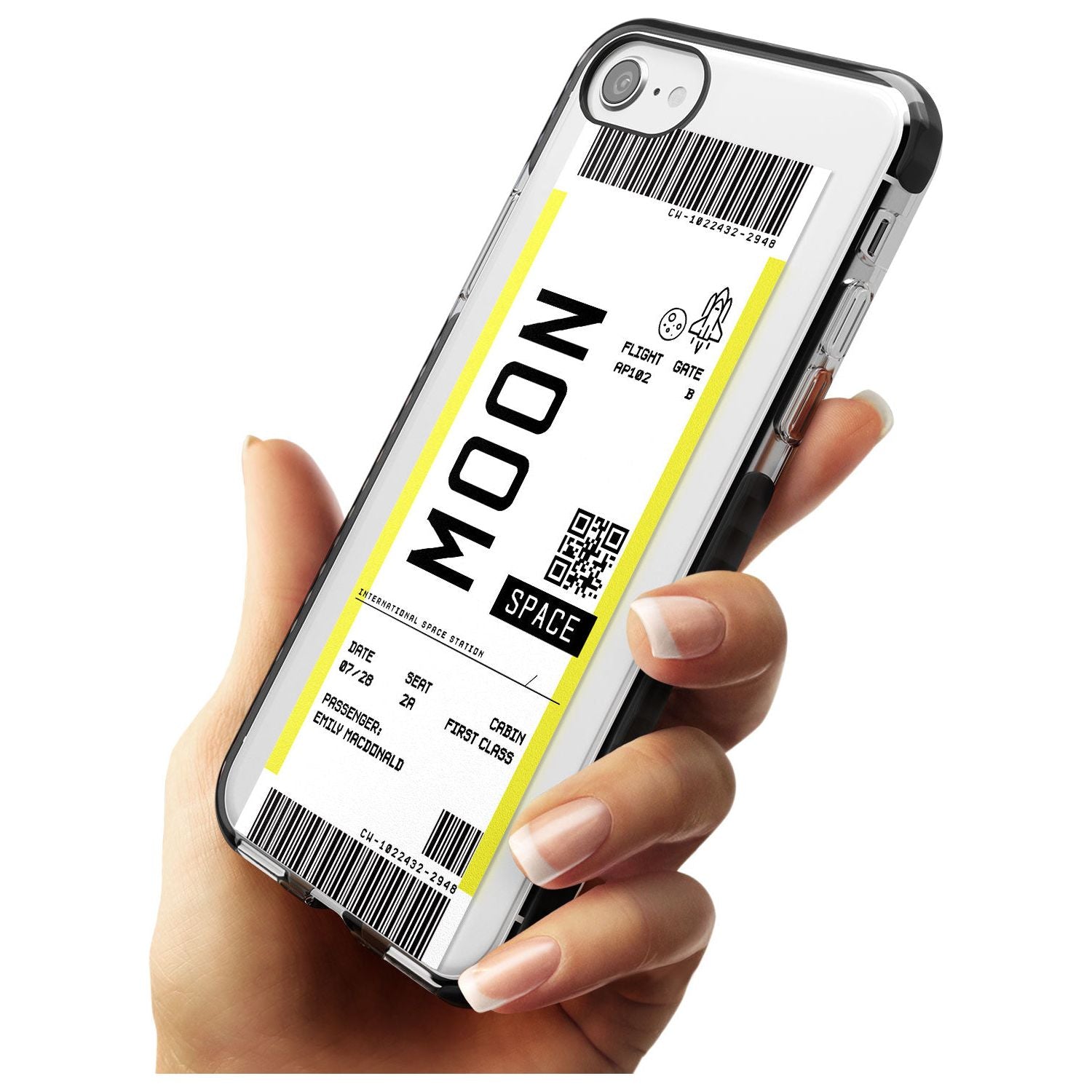 Moon Custom Space Travel Ticket iPhone Case   Custom Phone Case - Case Warehouse