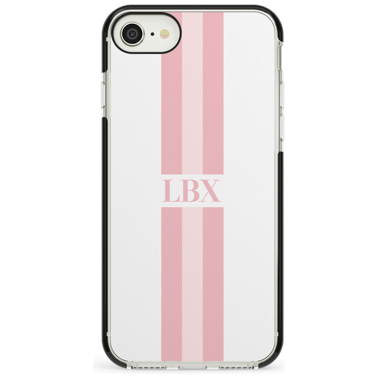 Minimal Pink Stripes iPhone Case  Black Impact Custom Phone Case - Case Warehouse