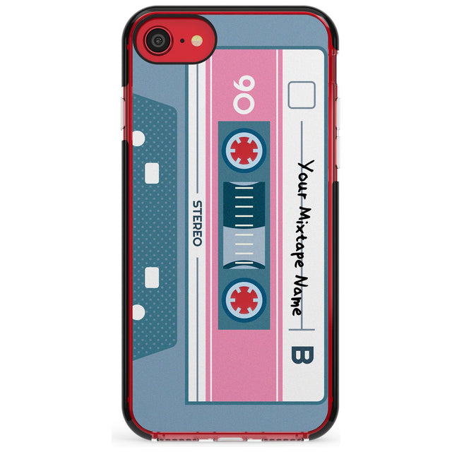 Retro Mixtape Pink Fade Impact Phone Case for iPhone SE 8 7 Plus