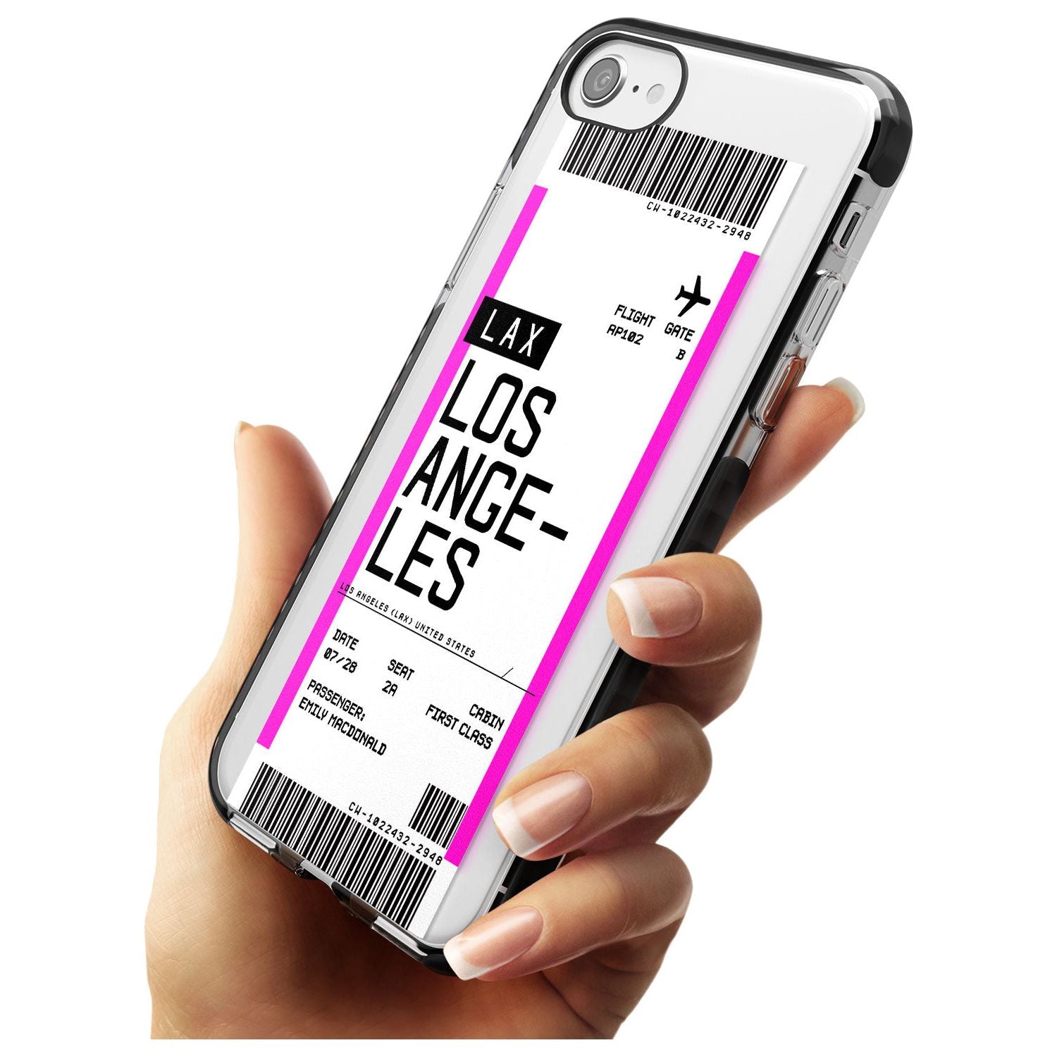 Los Angeles Boarding Pass iPhone Case   Custom Phone Case - Case Warehouse