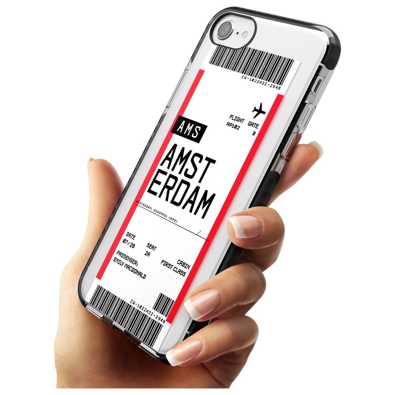 Amsterdam Boarding Pass iPhone Case   Custom Phone Case - Case Warehouse