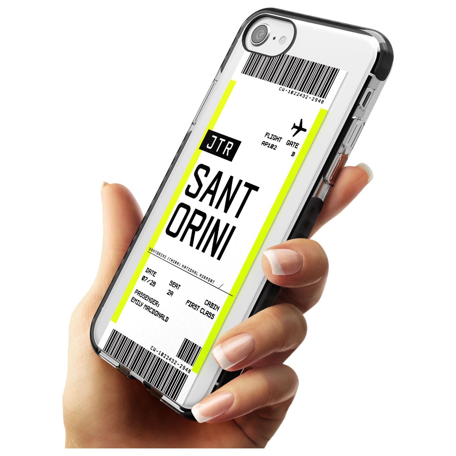 Santorini Boarding Pass iPhone Case   Custom Phone Case - Case Warehouse