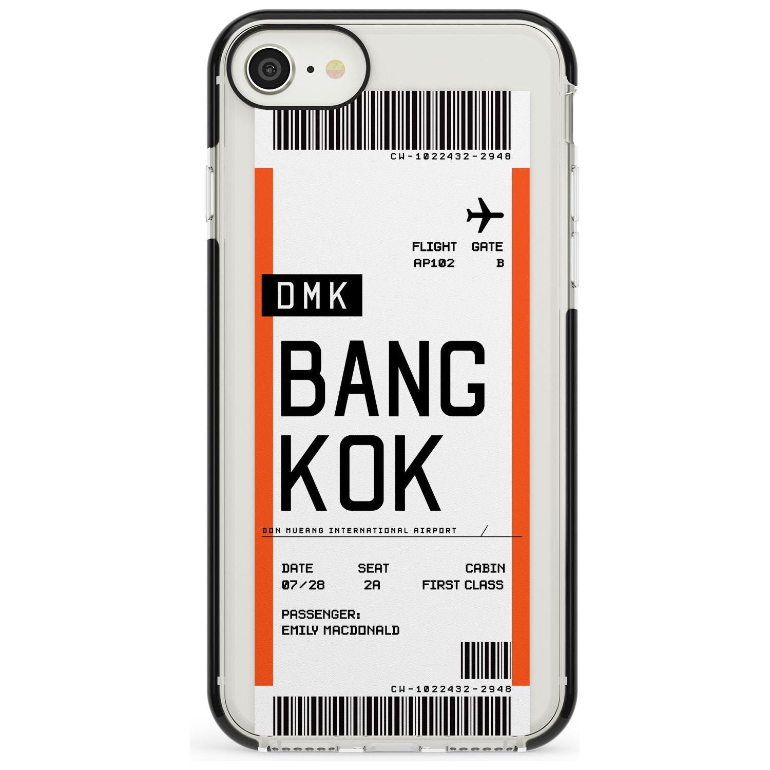 Bangkok Boarding Pass iPhone Case  Black Impact Custom Phone Case - Case Warehouse
