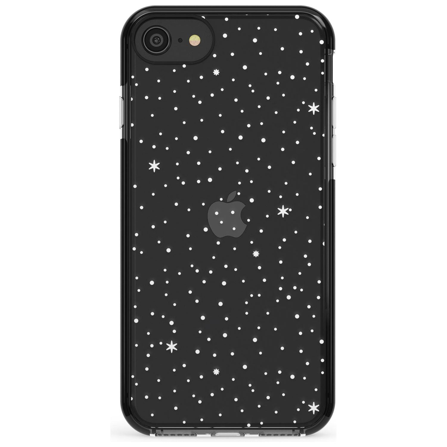 Celestial Starry Sky White Pink Fade Impact Phone Case for iPhone SE 8 7 Plus