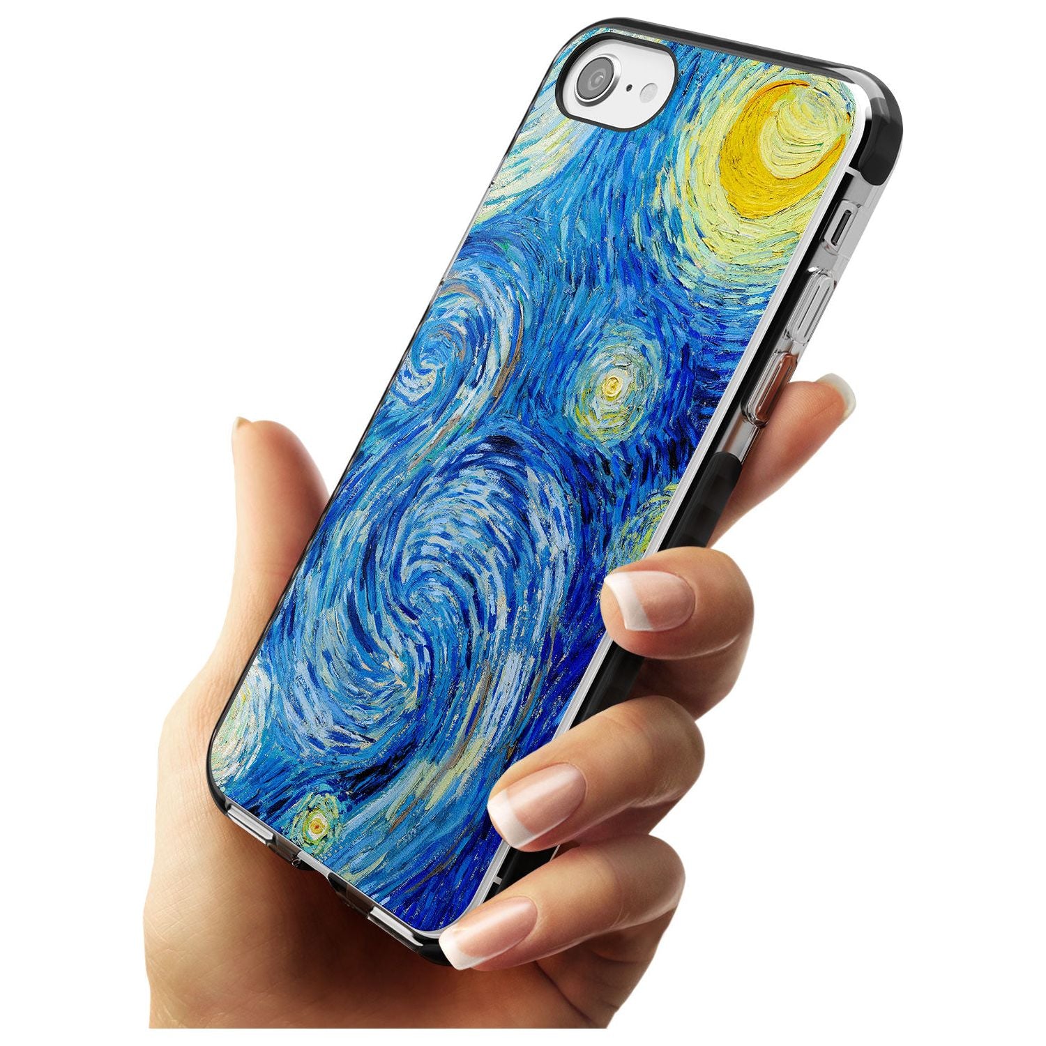 The Starry Night by Vincent Van Gogh Pink Fade Impact Phone Case for iPhone SE 8 7 Plus