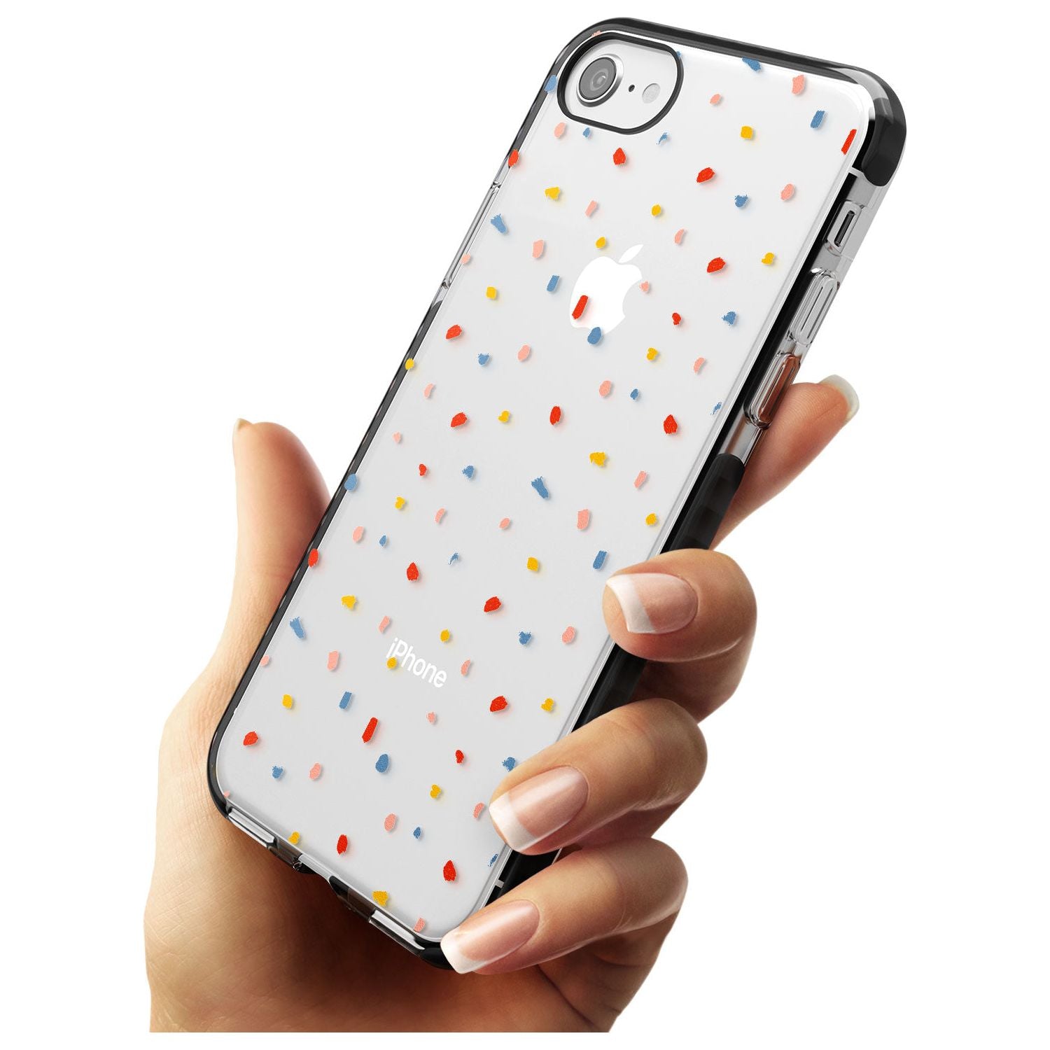 Small Confetti Print Clear iPhone Case   Phone Case - Case Warehouse