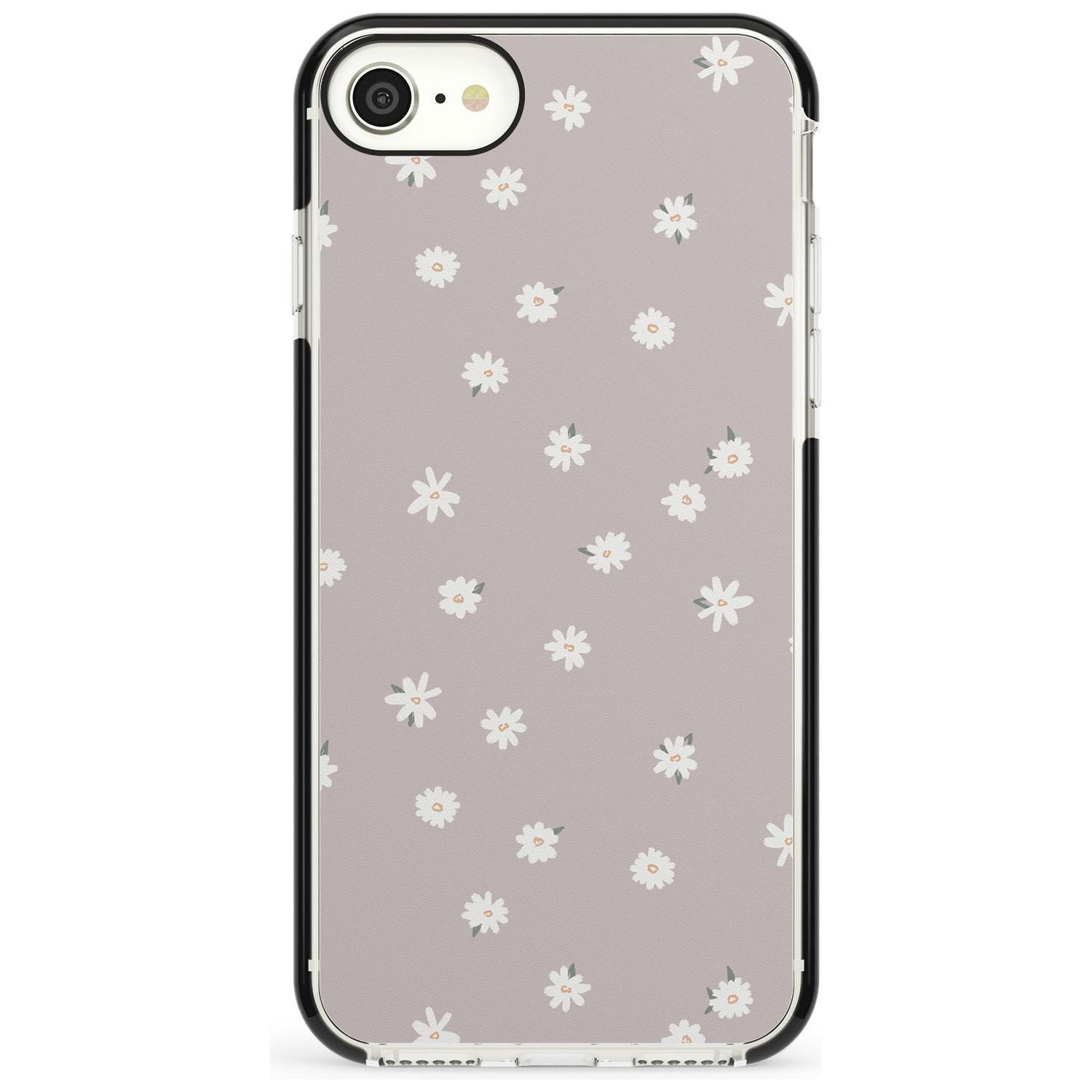 Painted Daises - Dark Pink Cute Floral Design Pink Fade Impact Phone Case for iPhone SE 8 7 Plus