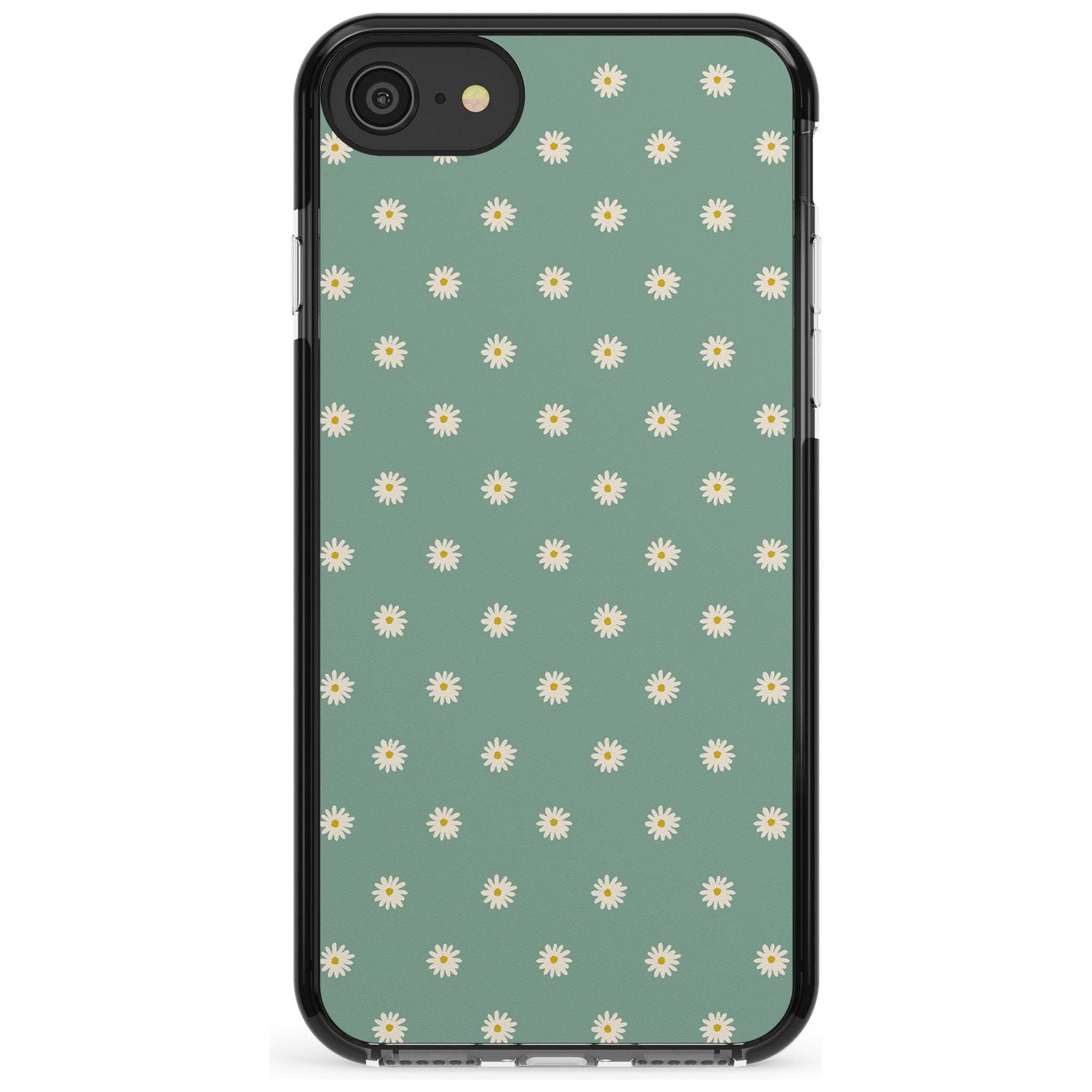 Daisy Pattern - Teal Cute Floral Daisy Design Pink Fade Impact Phone Case for iPhone SE 8 7 Plus