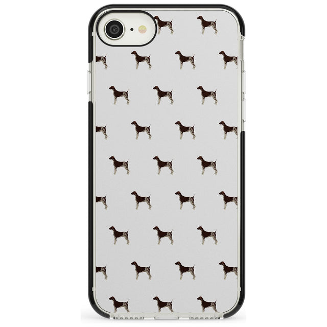 German Shorthaired Pointer Dog Pattern Black Impact Phone Case for iPhone SE 8 7 Plus