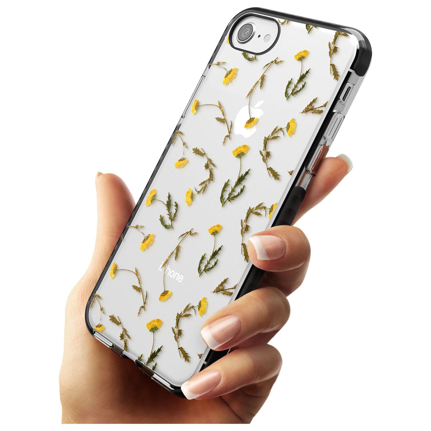Long Stemmed Wildflowers - Dried Flower-Inspired Black Impact Phone Case for iPhone SE 8 7 Plus