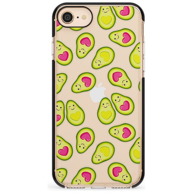 Avocado Love Black Impact Phone Case for iPhone SE 8 7 Plus