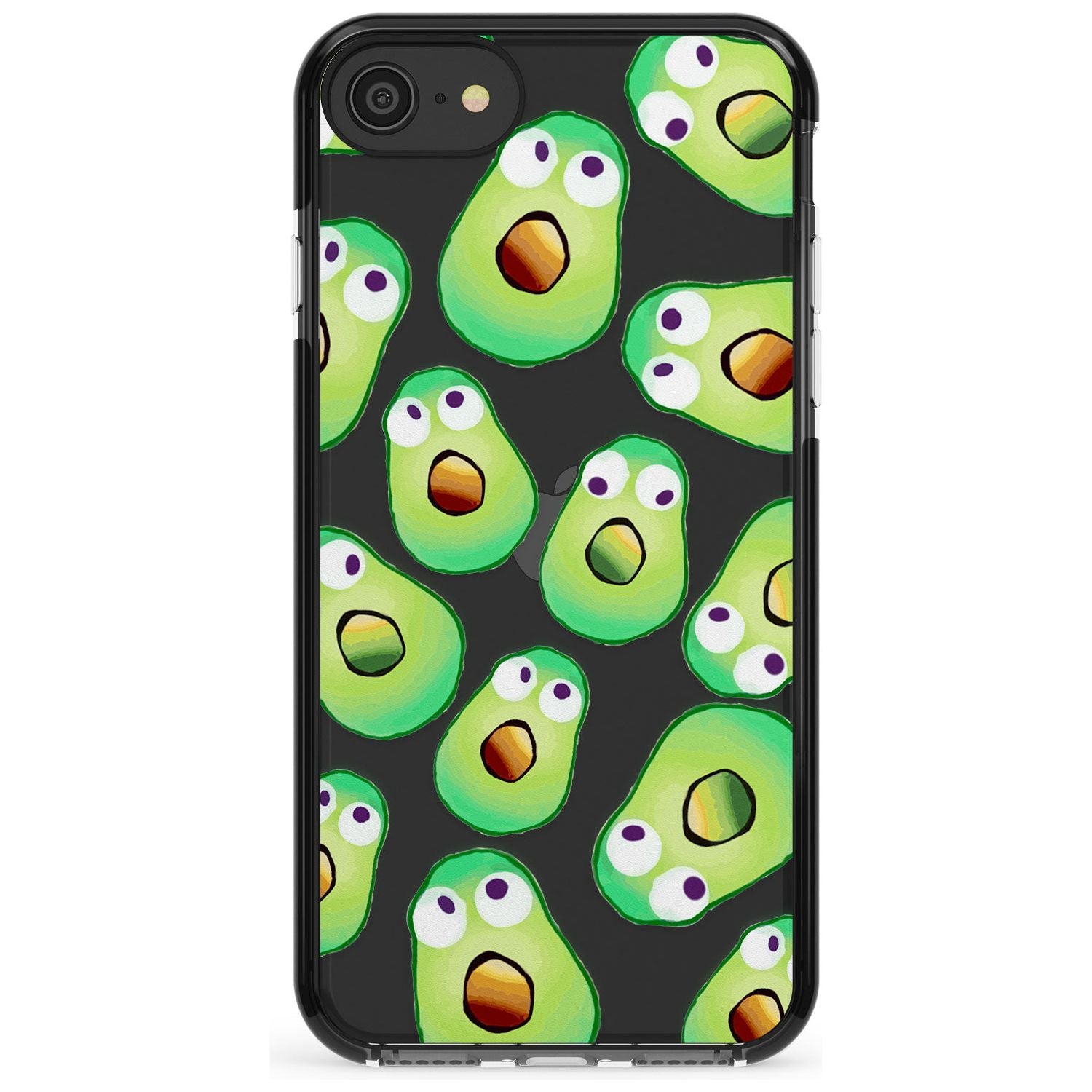 Shocked Avocados Black Impact Phone Case for iPhone SE 8 7 Plus