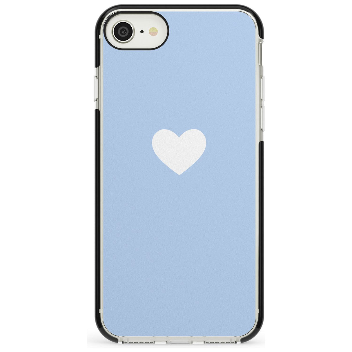Single Heart Design: White & Baby Blue