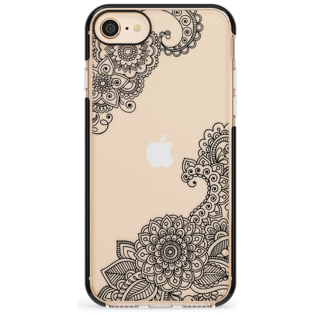 Black Henna Botanicals Black Impact Phone Case for iPhone SE 8 7 Plus