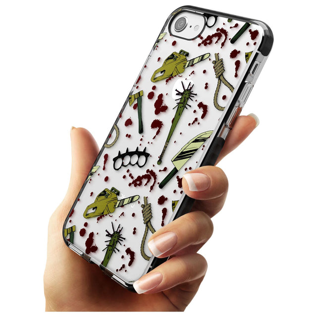 Movie Massacre Black Impact Phone Case for iPhone SE 8 7 Plus
