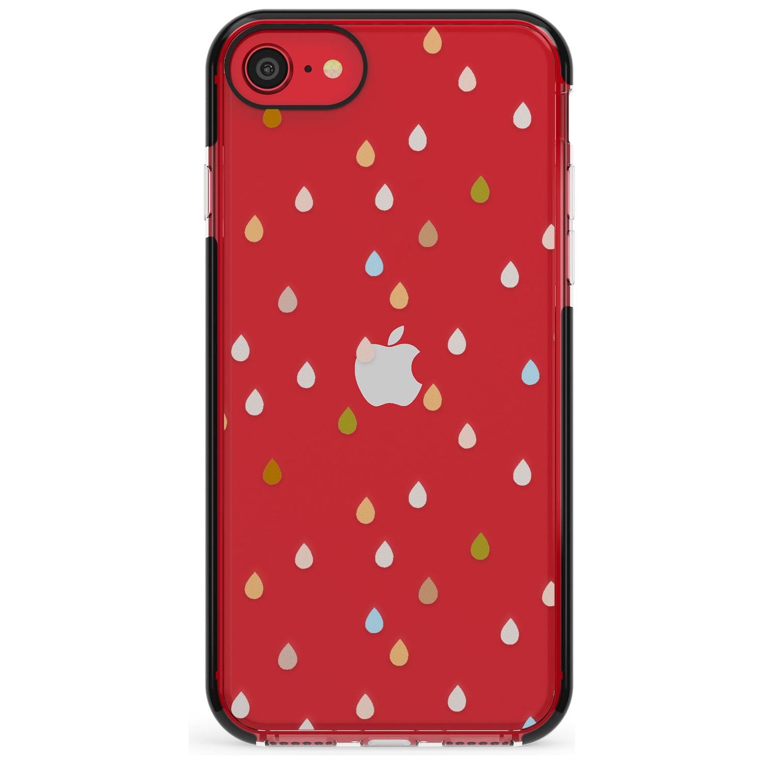 Raindrops Pink Fade Impact Phone Case for iPhone SE 8 7 Plus