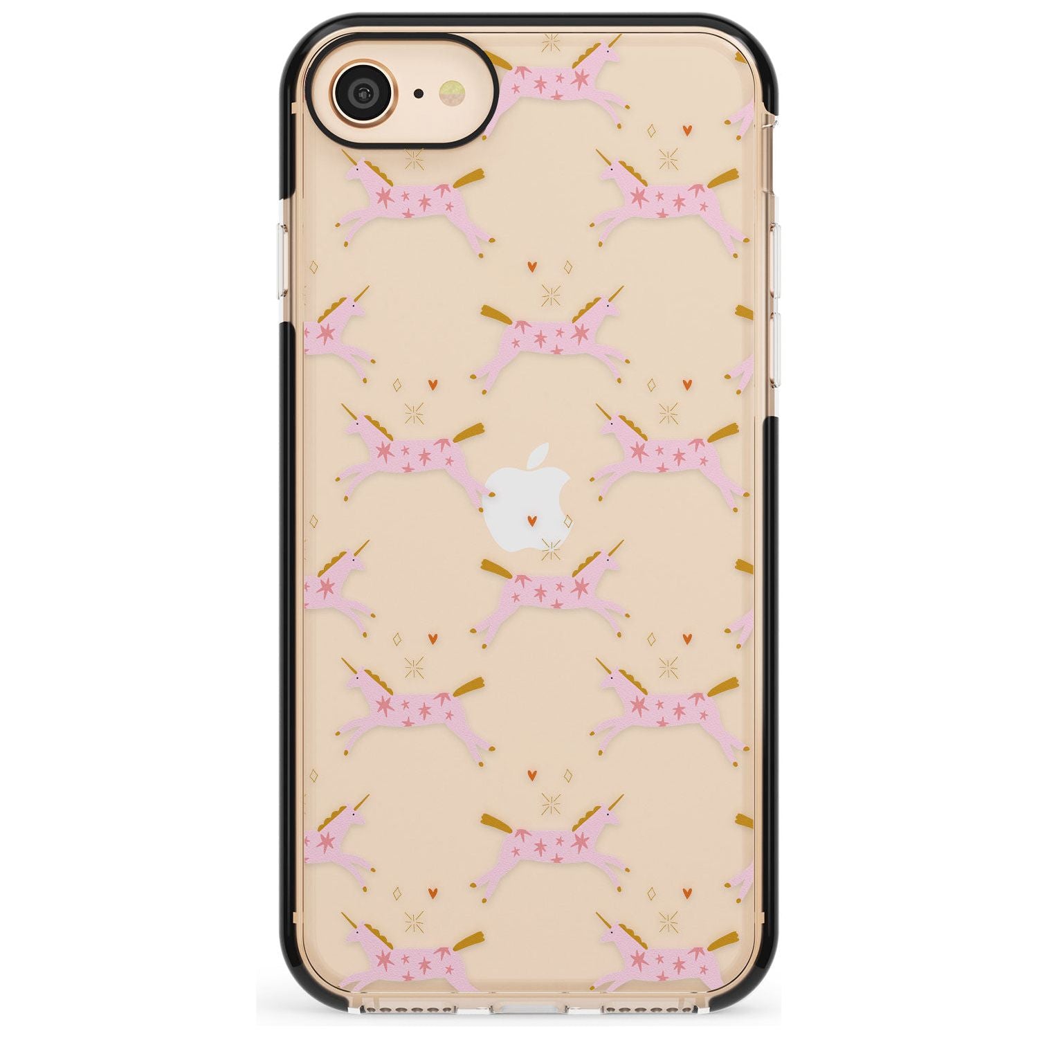 Pink Unicorns Pink Fade Impact Phone Case for iPhone SE 8 7 Plus