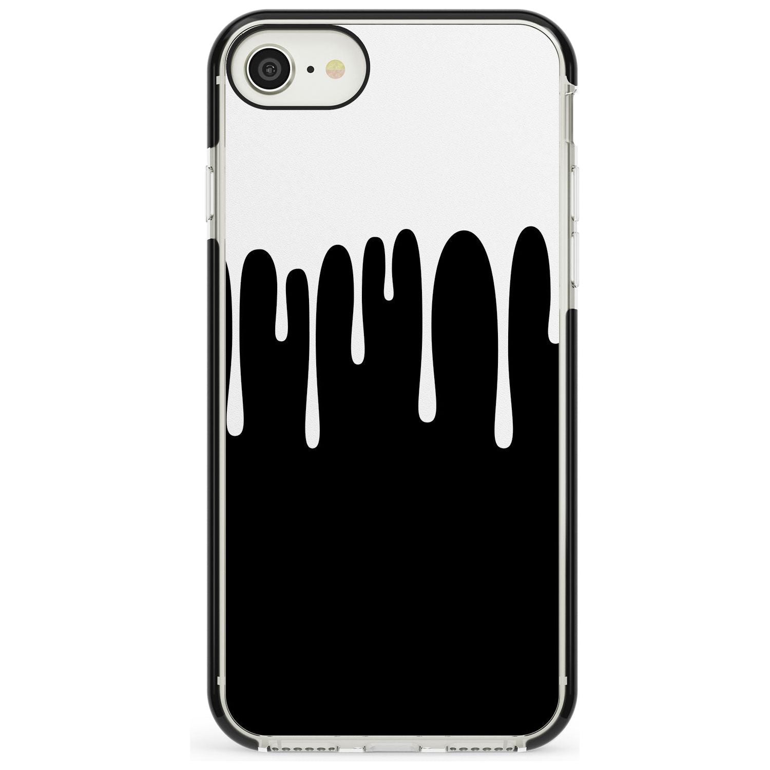 Melted Effect: White & Black iPhone Case Black Impact Phone Case Warehouse SE 8 7 Plus