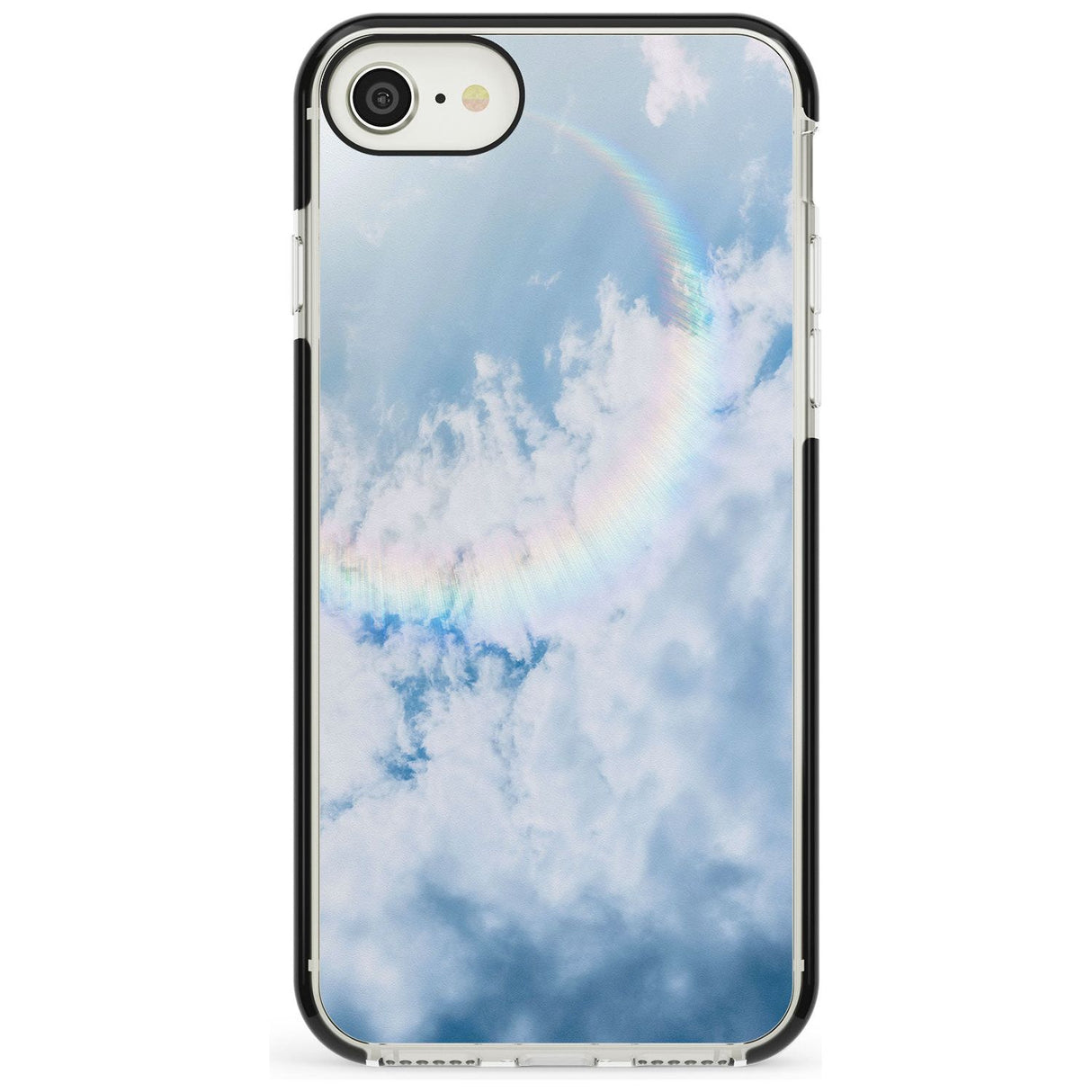 Rainbow Light Flare Photograph Black Impact Phone Case for iPhone SE 8 7 Plus