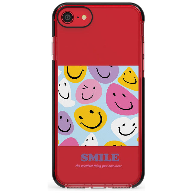 A Smile Black Impact Phone Case for iPhone SE 8 7 Plus