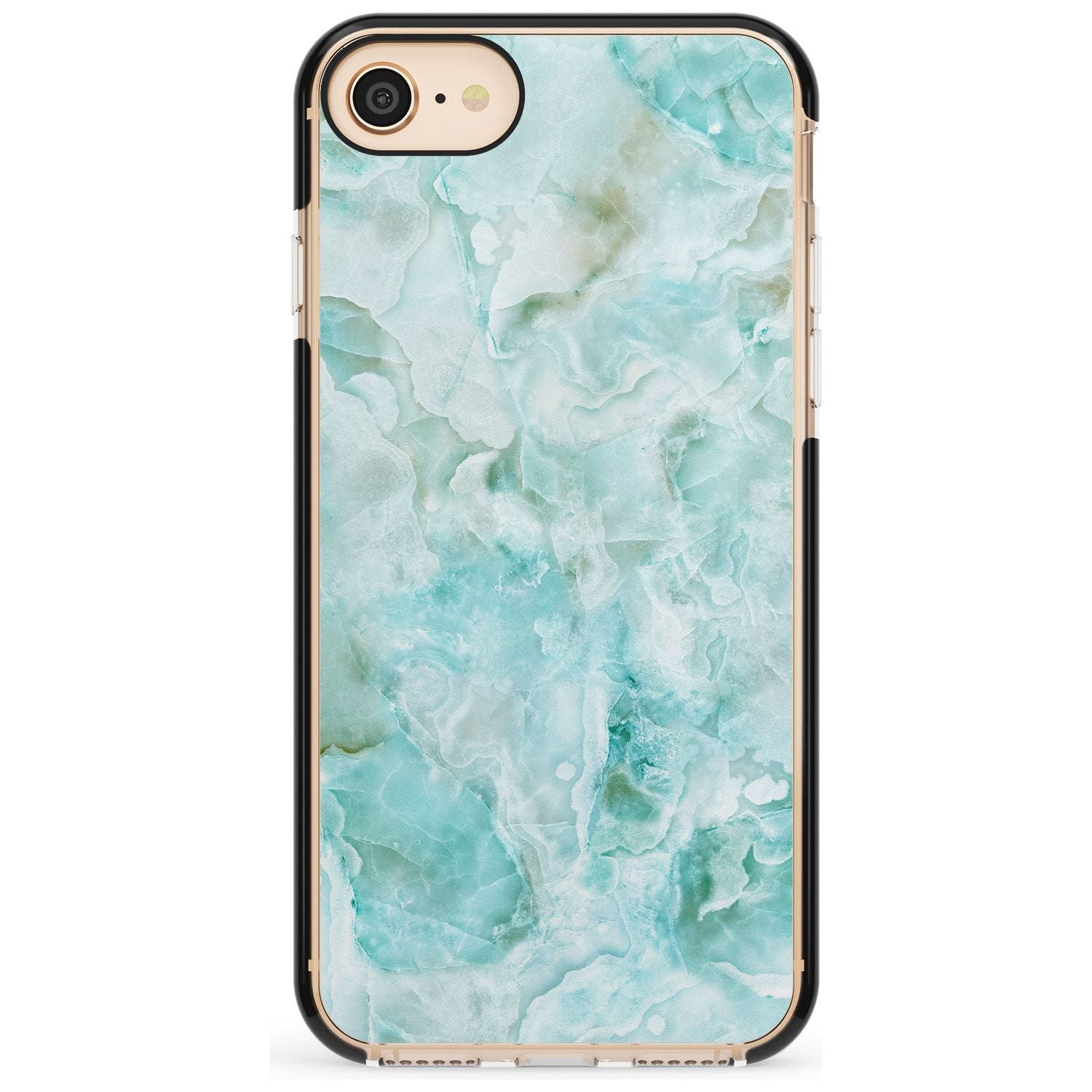 Turquoise Aqua Onyx Marble Pink Fade Impact Phone Case for iPhone SE 8 7 Plus