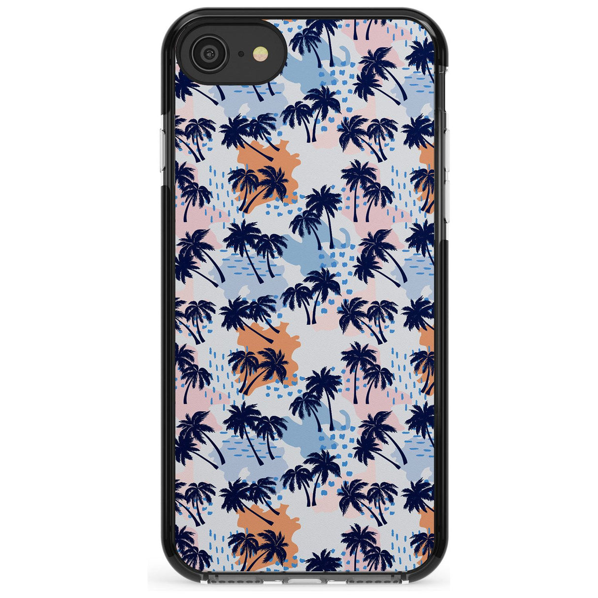 Summer Palm Trees Pink Fade Impact Phone Case for iPhone SE 8 7 Plus