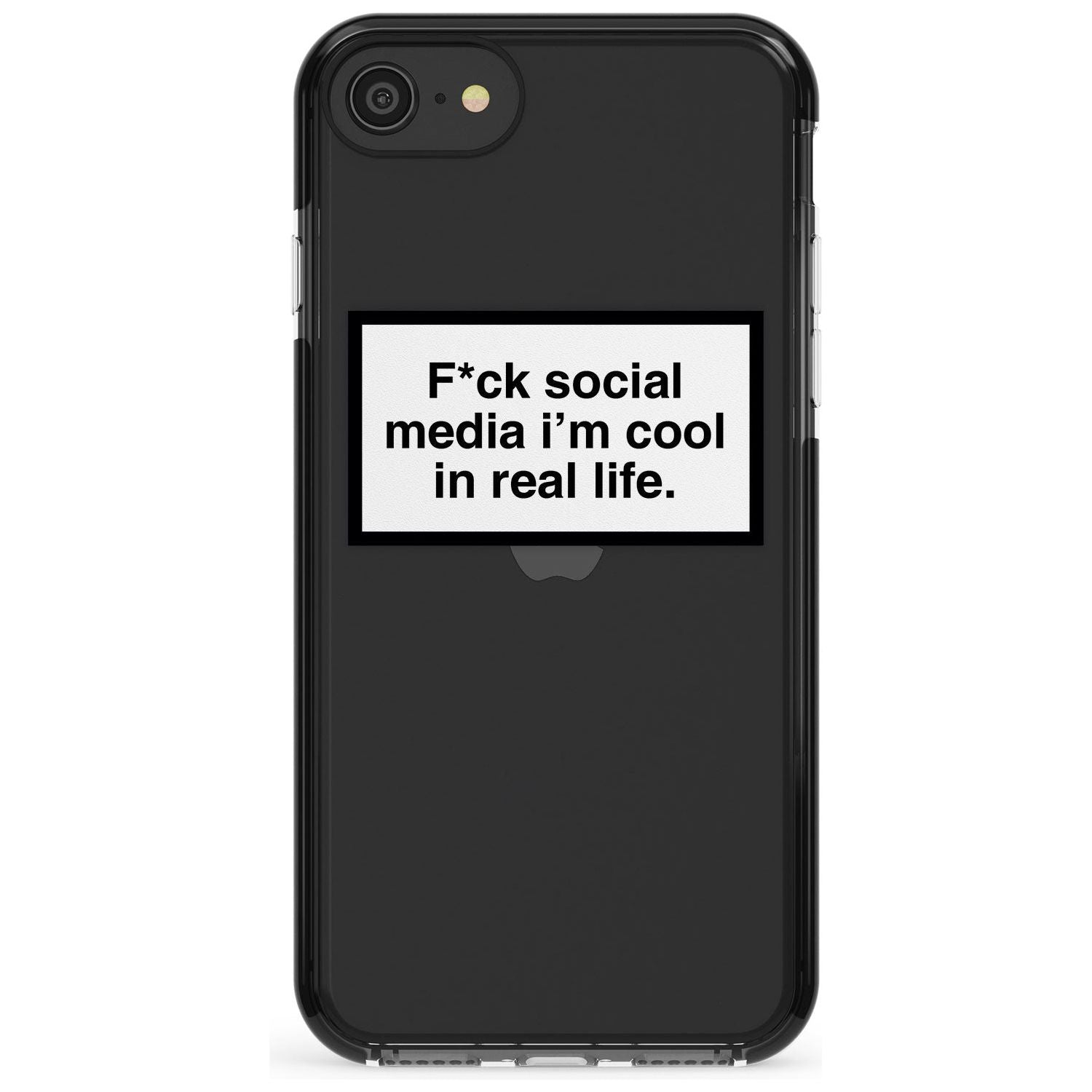 F*ck social media I'm cool in real life Pink Fade Impact Phone Case for iPhone SE 8 7 Plus
