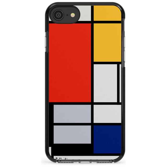 Piet Mondrian's Composition Black Impact Phone Case for iPhone SE 8 7 Plus