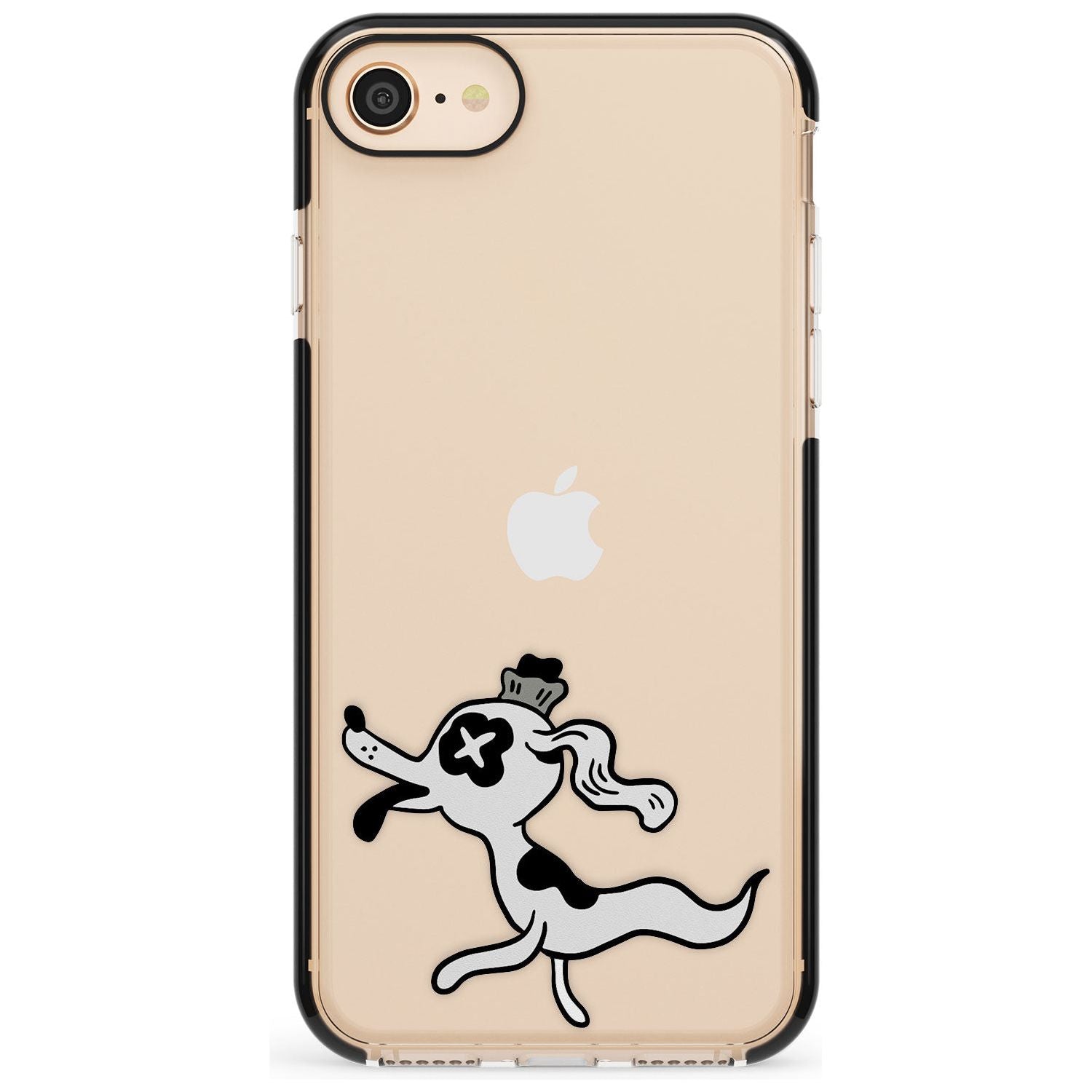 Dog Spirit Black Impact Phone Case for iPhone SE 8 7 Plus