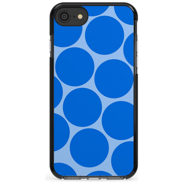 Abstract Retro Shapes: Blue Dots Pink Fade Impact Phone Case for iPhone SE 8 7 Plus