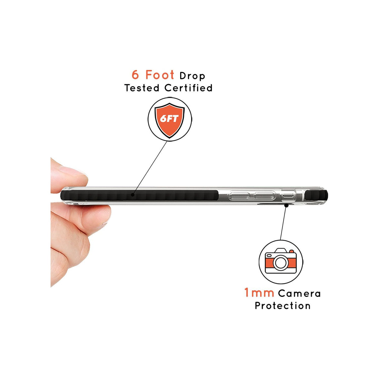 Sushi & Chopsticks Watercolour Pattern Black Impact Phone Case for iPhone SE 8 7 Plus