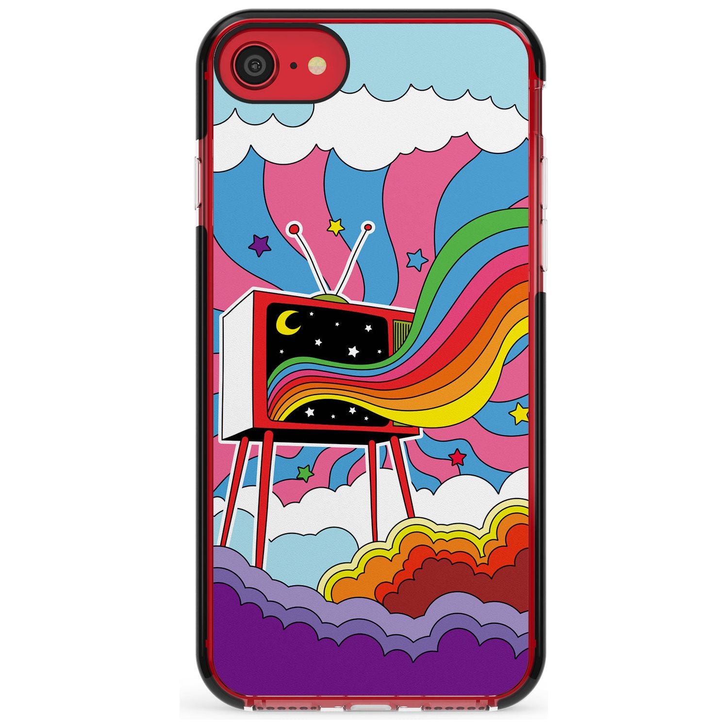 TV Captivation Pink Fade Impact Phone Case for iPhone SE 8 7 Plus