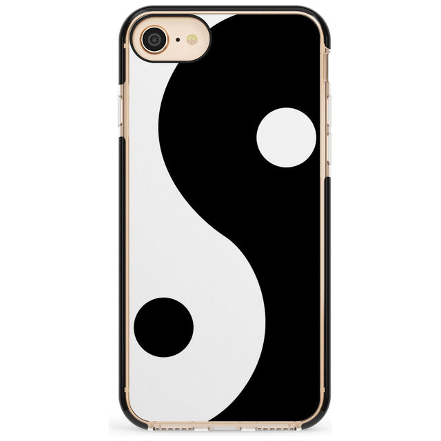 Large Yin Yang Black Impact Phone Case for iPhone SE 8 7 Plus