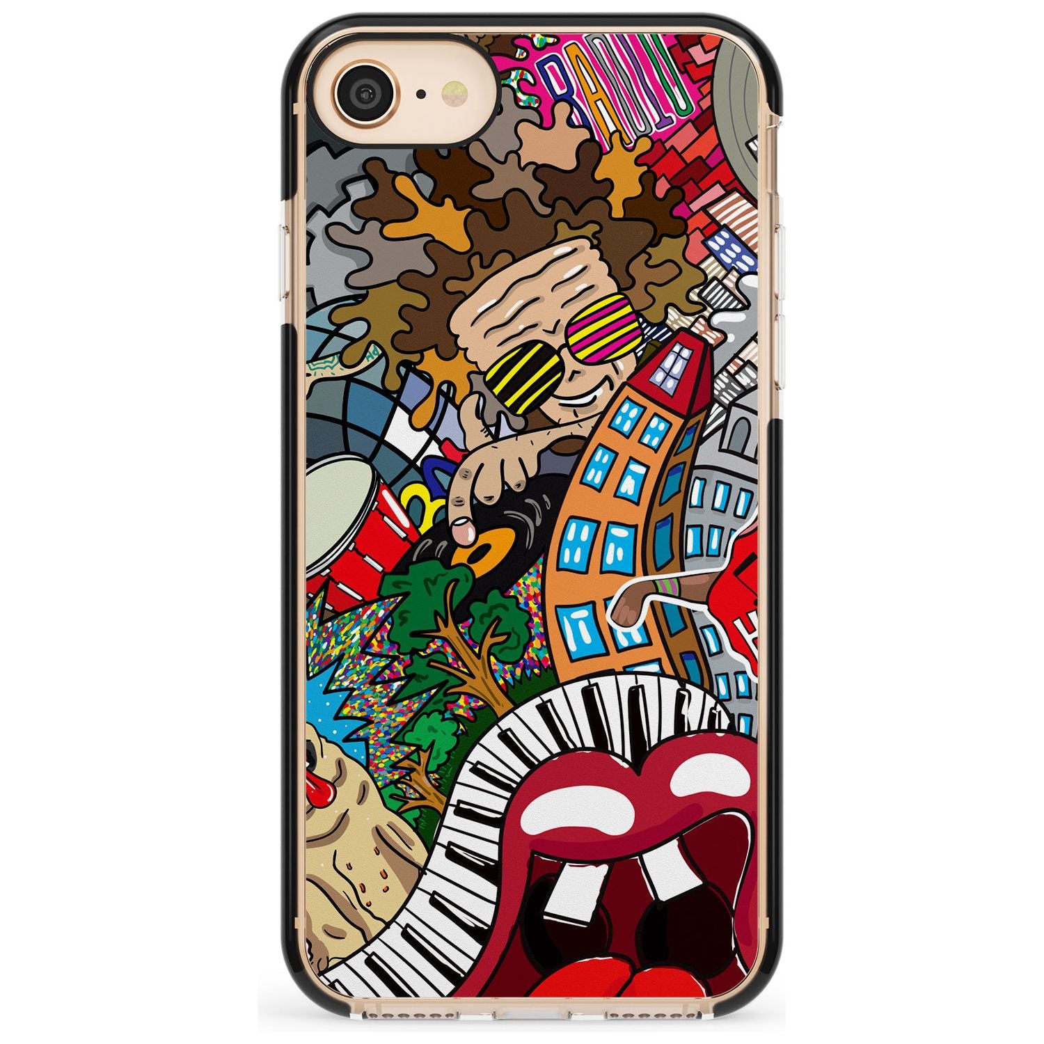 Noise Complaint Pink Fade Impact Phone Case for iPhone SE 8 7 Plus