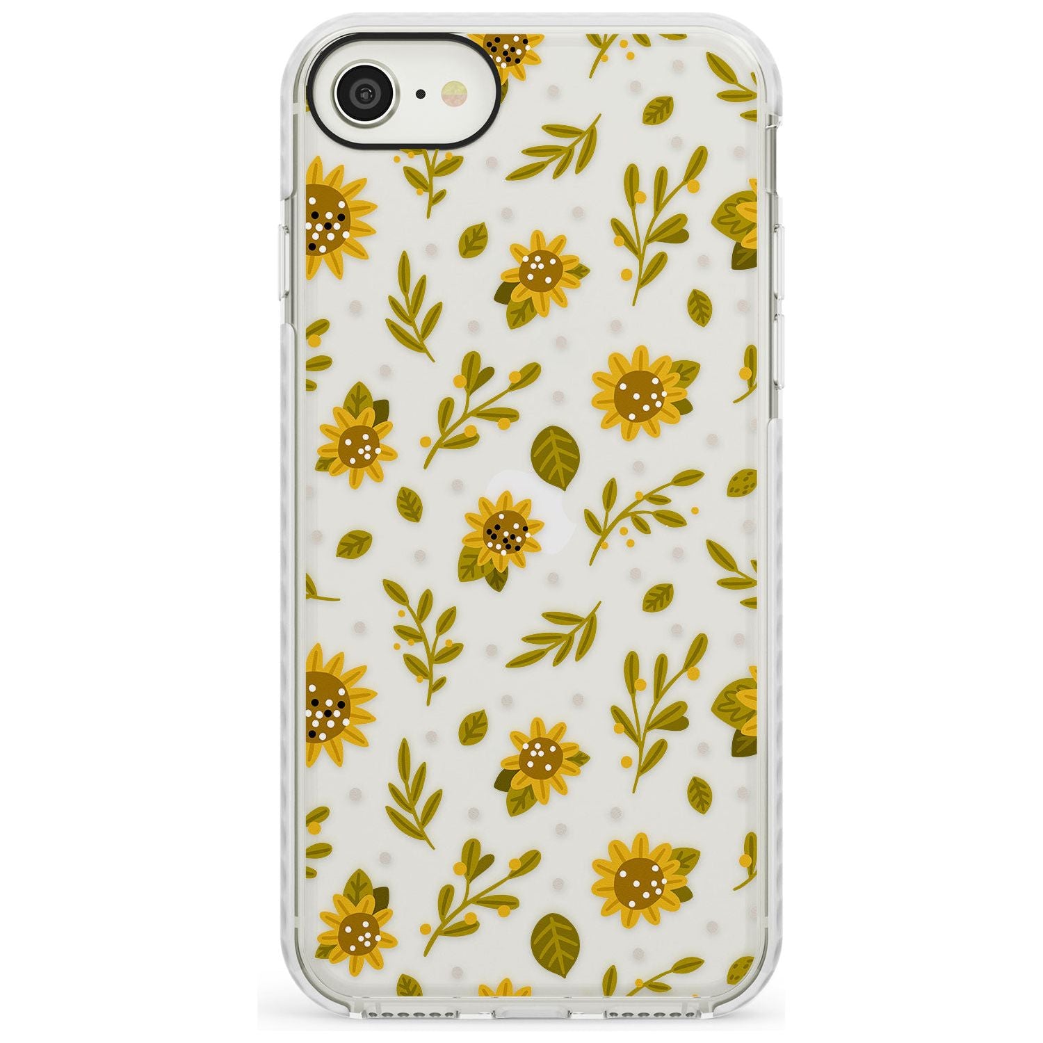 Sweet as Honey Patterns: Sunflowers (Clear) Impact Phone Case for iPhone SE 8 7 Plus