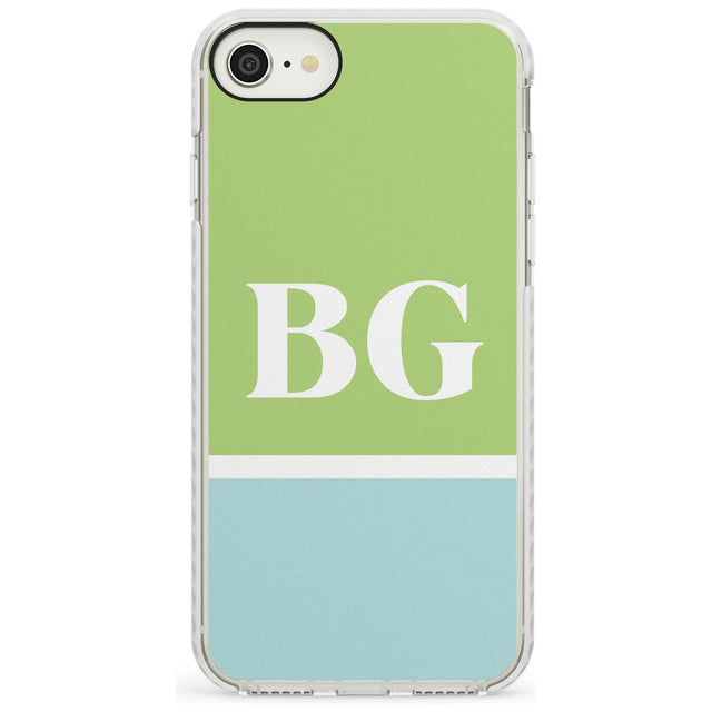 Colourblock: Green & Turquoise Impact Phone Case for iPhone SE 8 7 Plus