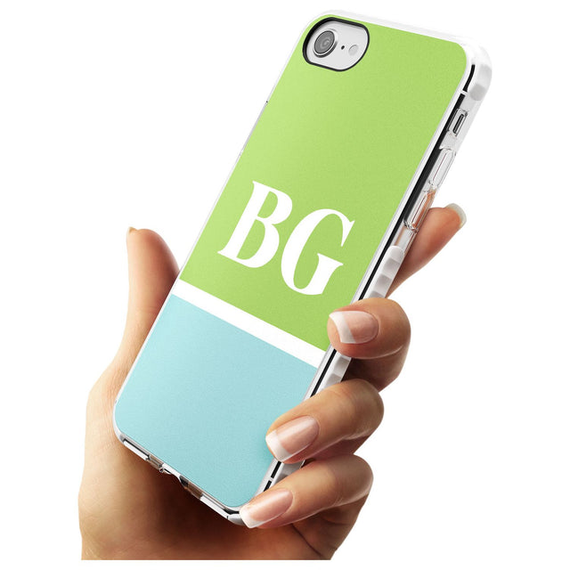 Colourblock: Green & Turquoise Impact Phone Case for iPhone SE 8 7 Plus