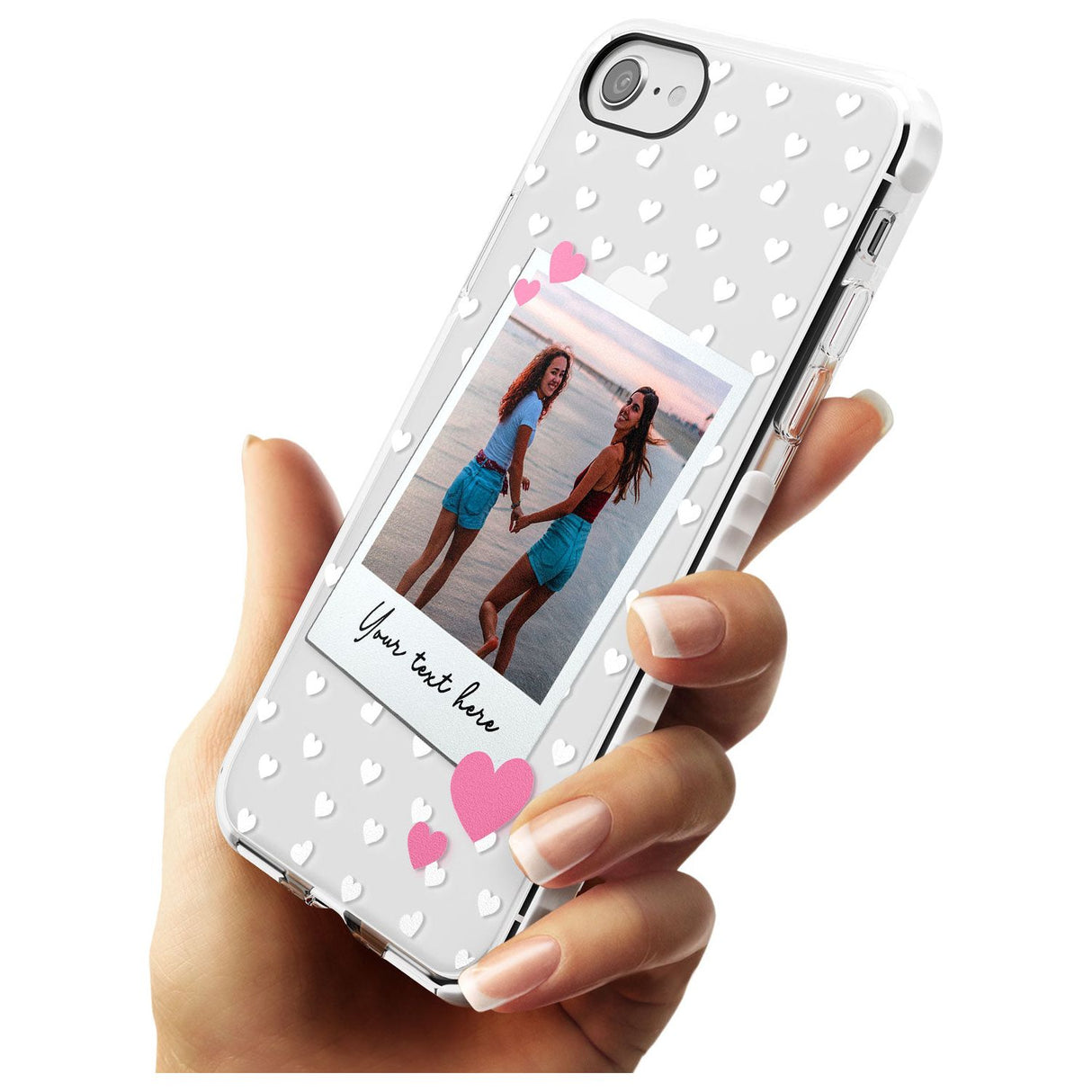 Instant Film & Hearts Slim TPU Phone Case for iPhone SE 8 7 Plus