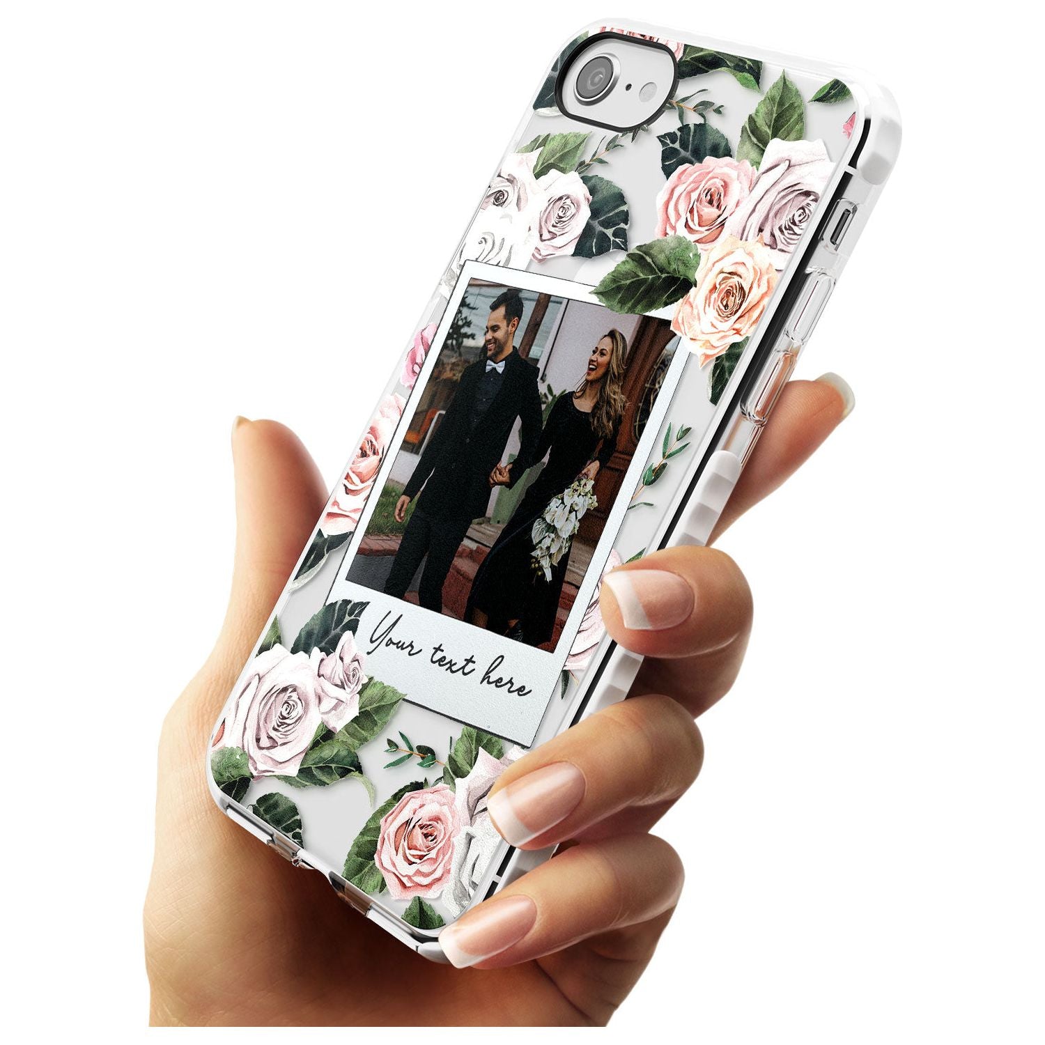Floral Instant Film Slim TPU Phone Case for iPhone SE 8 7 Plus