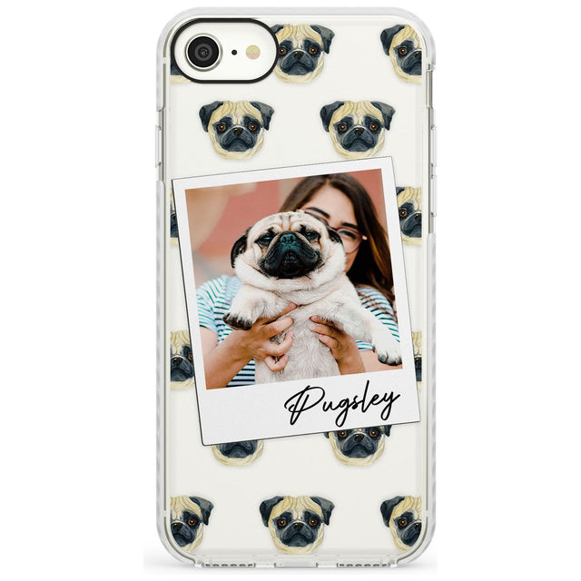Pug - Custom Dog Photo Slim TPU Phone Case for iPhone SE 8 7 Plus