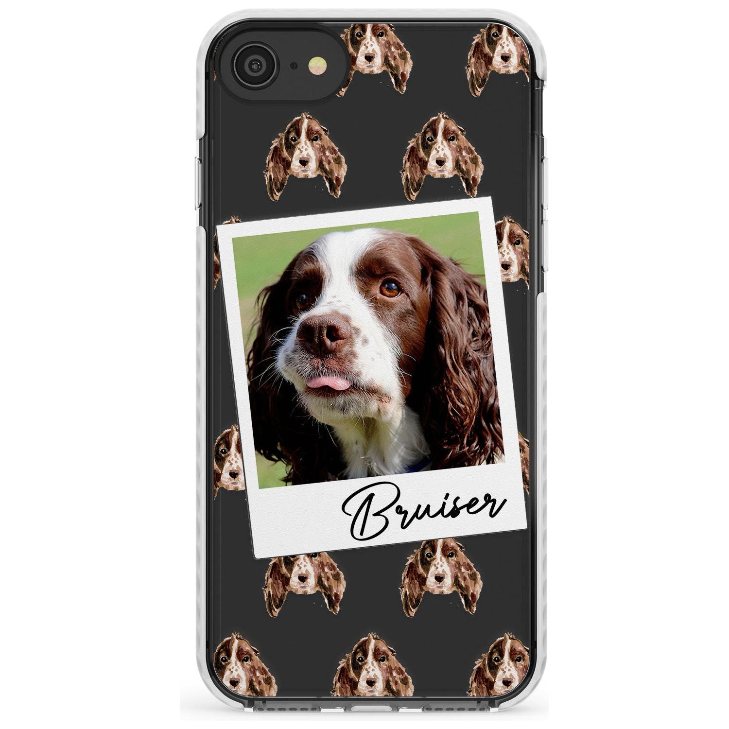 Springer Spaniel - Custom Dog Photo Slim TPU Phone Case for iPhone SE 8 7 Plus