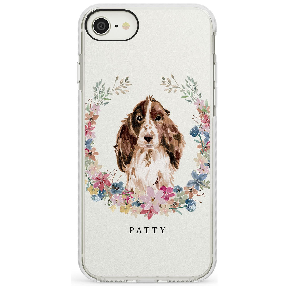 Brown Cocker Spaniel - Watercolour Dog Portrait Impact Phone Case for iPhone SE 8 7 Plus